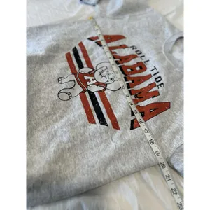 Vintage-style Alabama Crimson Tide Sz:S graphic Heather Gray Crewneck sweatshirt thumbnail 3