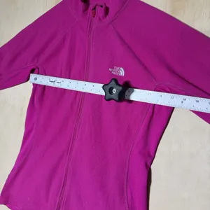 The North Face Women's Medium Pink Full Zip Fleece Jacket Outdoor Hiking thumbnail 4