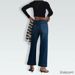 NWOT Cropped Dark Jeans Blue Size 8 thumbnail 3
