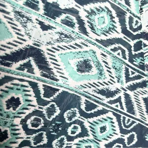New York & Company Teal Blue Tribal Print Halter Top Wrap Blouse Size Medium thumbnail 7