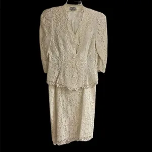 Cachet by Bari Protas Cream Blouse vintage 80’s suite set thumbnail 8