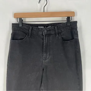 Old Navy High Rise Wow‎ Straight Leg Jeans Stretch Black Denim Size 8 thumbnail 2