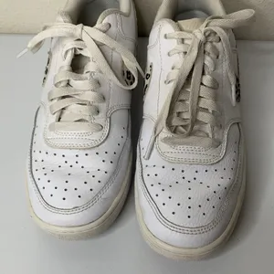 Nike Court Vision Low Womens Sz 9 White Desert Leopard Swoosh Shoes Sneakers thumbnail 4