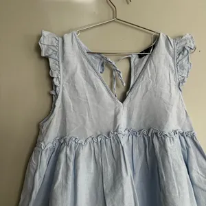 Zara trf Collection Cotton Babydoll Flutter Sleeve Top thumbnail 3