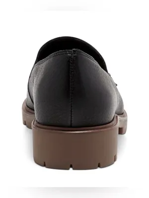 Lucky Brand Women's Tomber Lug Sole Black Leather Loafers Size 10M Minimalist thumbnail 2