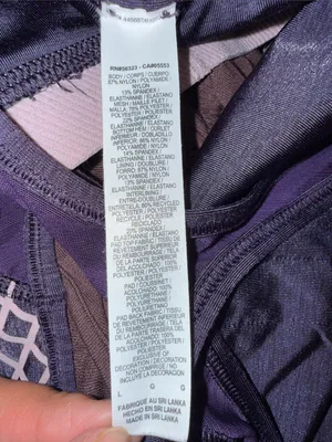 Nike pro hyper classic Purple Sports Bra racer back large dri fit pullover gym thumbnail 7