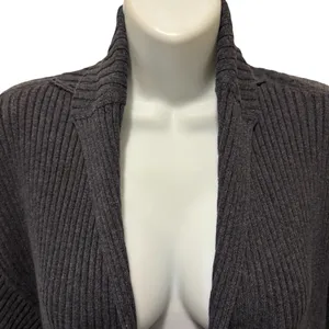 CAbi Cosmic Oversized Rib Knit Cardigan Sweater Sz S Gray Full Zip Casual Cozy thumbnail 6