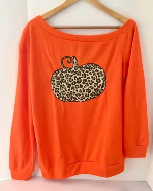 Pumpkin Sweatshirt, XL Orange thumbnail 1