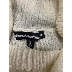 NWT PacSun Third Charm Ivory Ribbed Off-The-Shoulder Foldover Sweater - Size S‎ thumbnail 3