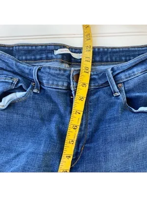 Levis Mid Rise Skinny Jeans‎ Womens 14M Medium Wash Blue Denim W32 L32 thumbnail 8