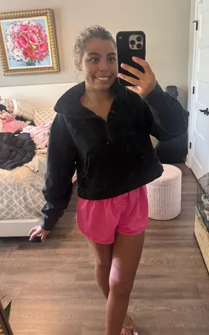 Lululemon Black Quarter-Zip Pullover Jacket - Women thumbnail 1