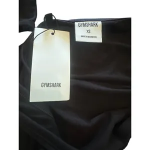 Gym shark‎ Women's XS Black Halter Training Tank Top NWT Black/White Lightweight thumbnail 3