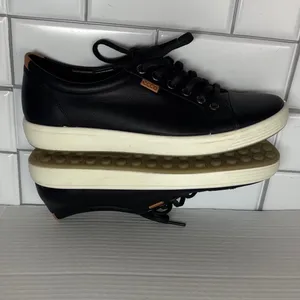 ECCO Soft 7 Sneaker Womens 40 Black Excellent Leather Lace-Up Low Top thumbnail 8