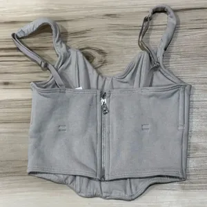 Gilly Hicks Tan Cropped Corset Tank Top Women's XS thumbnail 2