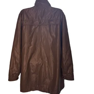Liz Claiborne Lightweight Utility Jacket Women's L Metallic Brown Zip Snap Waist thumbnail 9