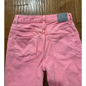 Zara pink high rise mom Jean cotton size 6 thumbnail 8