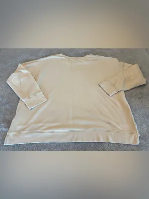 Women’s Cream Crewneck Sweatshirt - Classic Pullover Size X-Large thumbnail 5