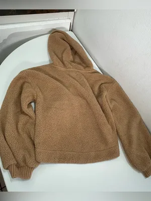 Abercrombie & Fitch Soft Collection Women's M Brown Teddy Bear Pullover Hooded thumbnail 7