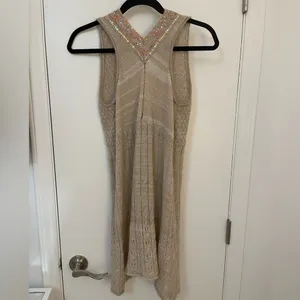 Free People, knit crochet sweater or dress, Size S thumbnail 3