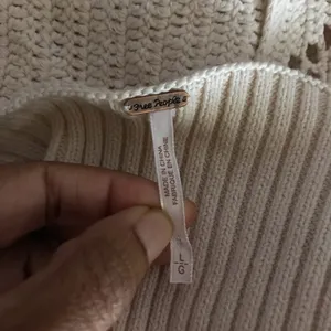 Free People Cream Crochet Women Crop Top thumbnail 6