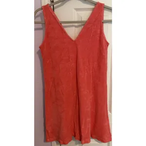 LAKE Pajamas Dress French Terry VNeck Coral Beach Pool Resort Coverup Cruise XXS thumbnail 2