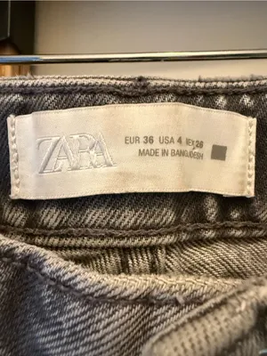 Zara Gray High-Rise Wide-Leg Jeans women’s 4 thumbnail 2