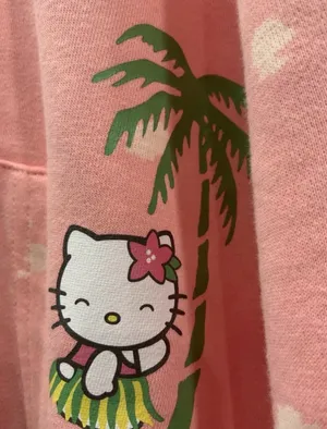 New Hello Kitty Peach Hoodie Sweatshirt Women SIZE M thumbnail 7