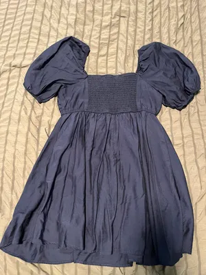 Pleated Dress Blue Size L thumbnail 2