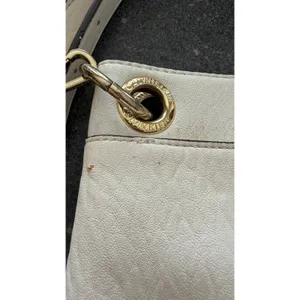 Calvin Klein Sonoma Ivory Faux Leather Crossbody Bag Gold Hardware thumbnail 5