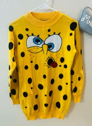 SpongeBob Sweater Dress Yellow thumbnail 1