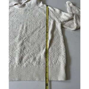 Free People Cream Ivory By Your Side Cowl Neck Sweater Oversized Women’s Large thumbnail 8