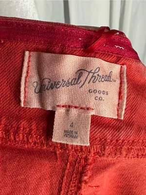 Universal Threads New Red Strapless Corset Denim Tube Top Size 4 thumbnail 5