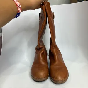 Crocs A-Leigh wedge boots tan casual‎ trendy neutral comfort shoe women size 7.5 thumbnail 6