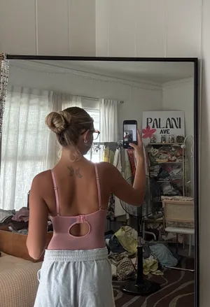Pink Lace Body Suit thumbnail 2