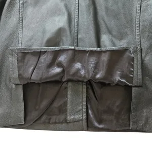 Vintage Bagatelle Leather Jacket Women's Button Front Minimalist 90s Black Sz L‎ thumbnail 11