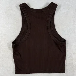 Sunday Best Aritzia Brown Honor Ribbed Racerback Crop Tank Top XS 88034 thumbnail 7