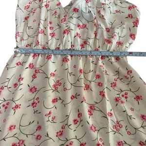 Reformation Floral Midi Dress Side Slit Criss Cross Back Size M (runs small) thumbnail 6