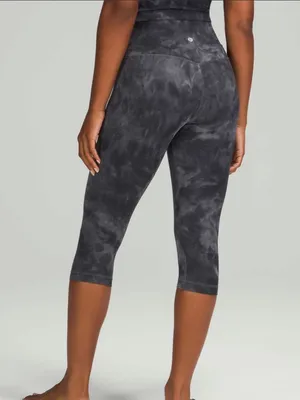 NWT Lululemon Align HR Crop 17" Leggings Diamond Dye Pitch Grey Graphite Grey 14 thumbnail 2