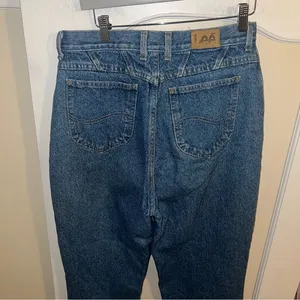 Vintage 80s Lee MR High Waist Denim Mom Jeans Tapered Leg Size 14 waist 30 inch thumbnail 2