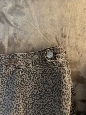 POL Two-Tone Leopard Print Denim Jacket in Brown/Tan Women’s Size L thumbnail 13