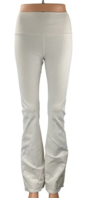 Alo Women's White High Rise Flare Yoga Gym Athletic Activewear Leggings Pants S thumbnail 1