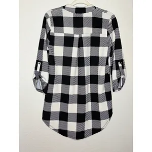 GameDay Couture Dallas Mavericks Buffalo Plaid Sequin Tunic Top S thumbnail 6