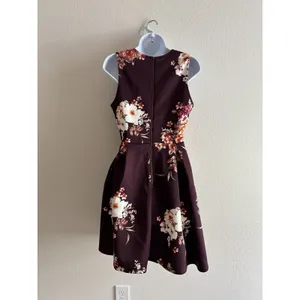 Altar’d State Floral Plum Dress Size L‎ Pleated thumbnail 2