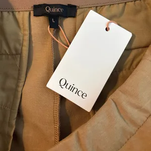 NEW Quince Size L Organic Cotton Double Knit Straight Leg Pants Soft Camel Tan thumbnail 5