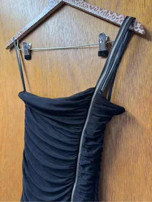Michael Costello x Revolve Hailey Zipper Sleeveless Mini Dress Black Small thumbnail 6