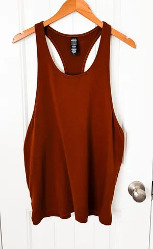 Alphalete Brown Racerback Athletic Tank Top Size Large thumbnail 1
