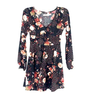 Abercrombie & Fitch Y2K Babydoll Mini Dress Sz XS Floral Whimsigoth Fairy Grunge thumbnail 2