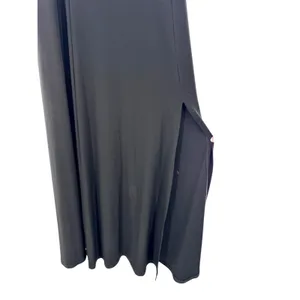 Joseph Ribkoff Black Sleeveless Grommet Maxi Dress Side Slit Size 4 US 6 UK‎ thumbnail 3