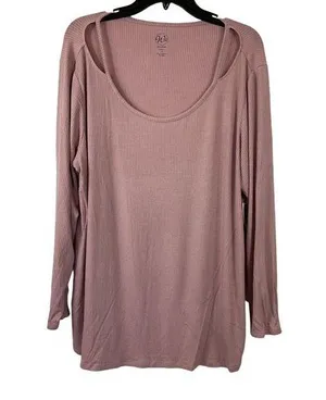 Westport 1962 Women's Soft Pink Long Sleeve Soft Blouse thumbnail 1