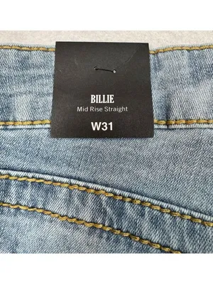 True Religion Billie Big T Jeans Mid Rise Straight Light Wash 206578 Women's 31 thumbnail 8